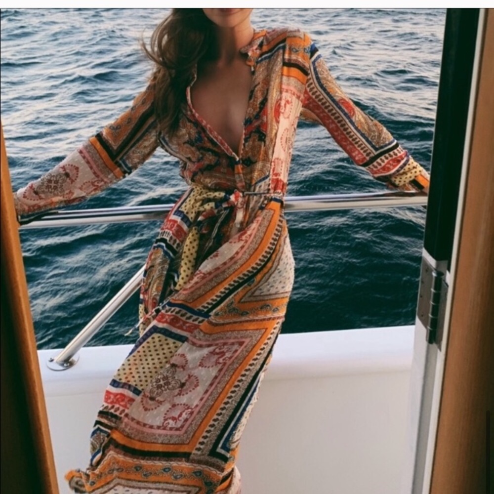 Zara Print Chiffon Dress - Picture 6 of 9